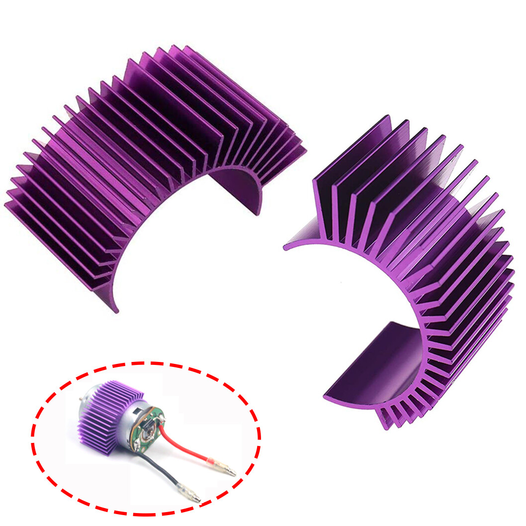 2pc Purple Alloy 540 Motor Heatsink fo HSP Tamiya Traxxas 1/10 Car Truck Crawler