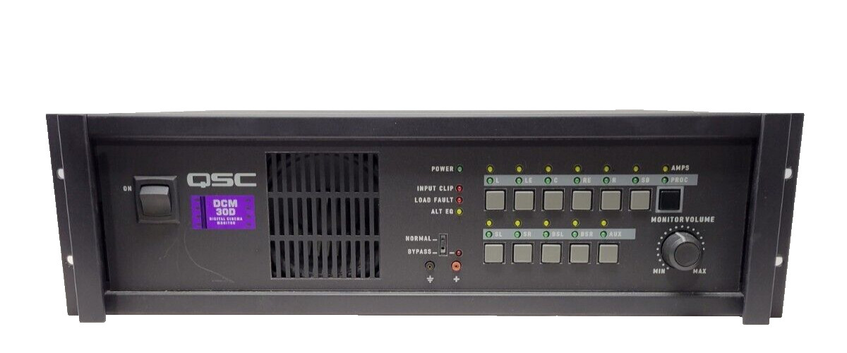 QSC DCM-30D Digital Cinema Monitor  Rack Mount  Signal Processor 121224M1