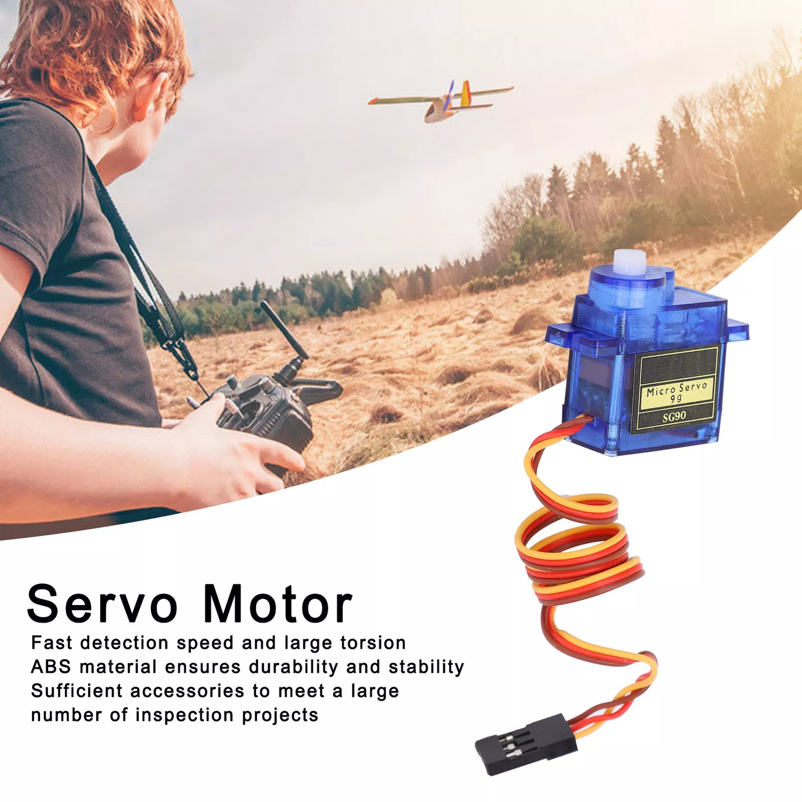 5 X Servo Motor Fixed Wing Airplane Model Remote DIY Driver Module SG90 - USA