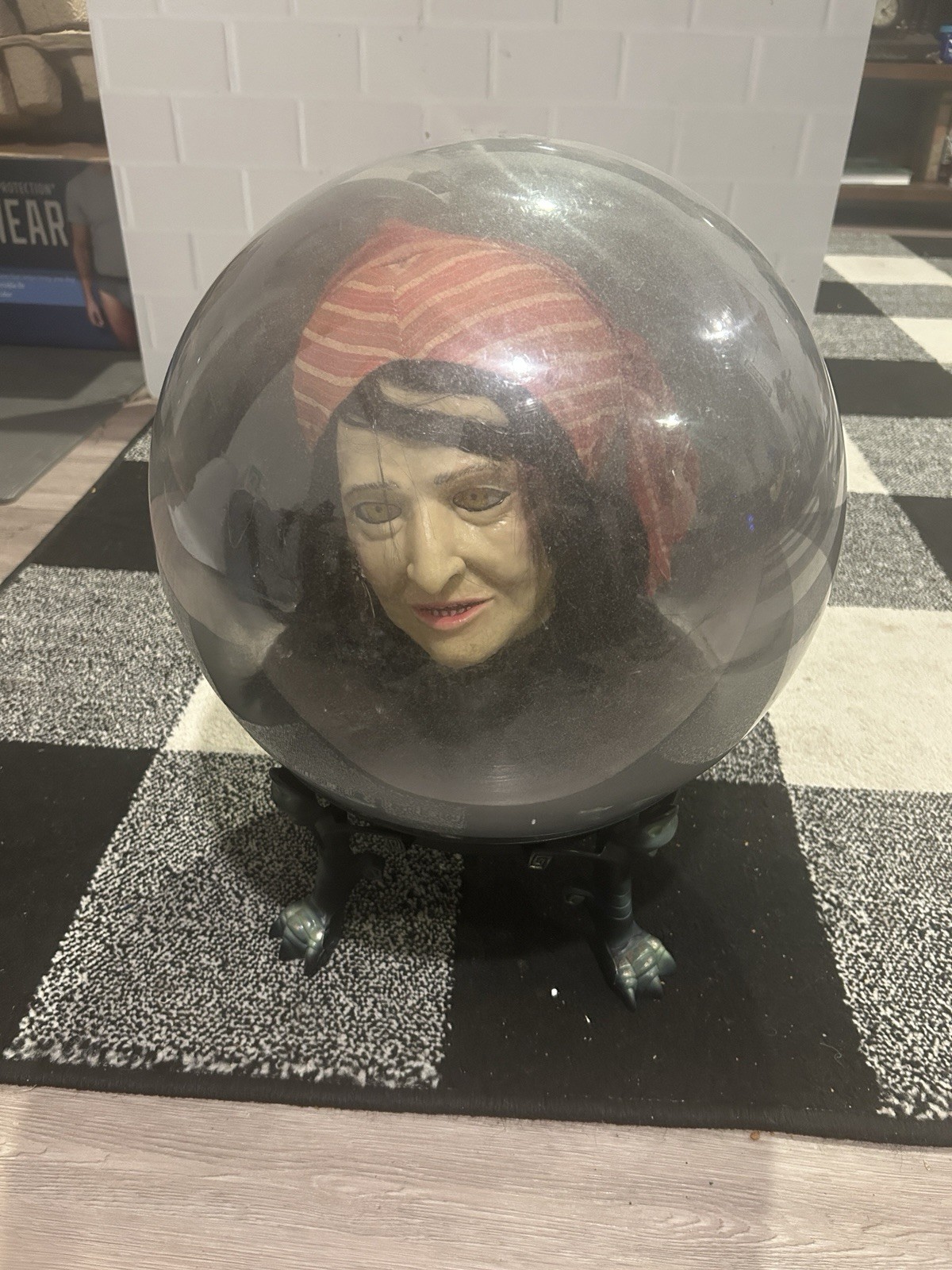 Vtg Gemmy Halloween Spirit Ball Gypsy Fortune Teller - No Power Cord working