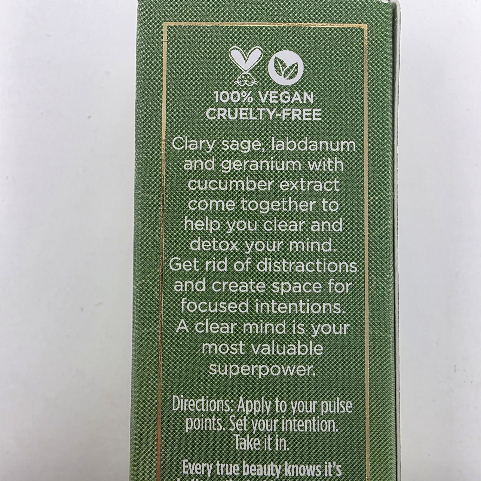 Pacifica Aromapower Green Clean Clear Your Mind Aromatherapy Rollerball New