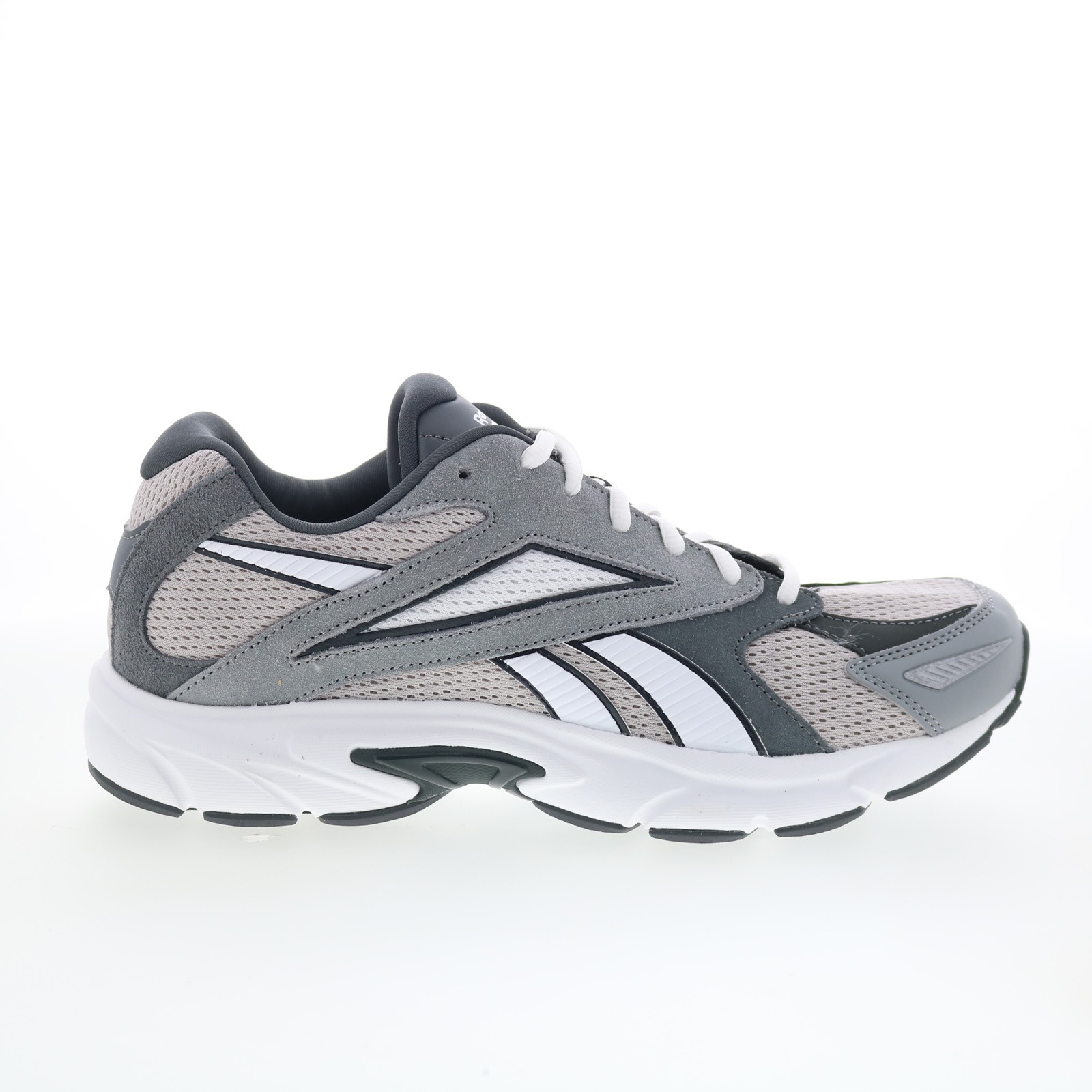 Reebok Road Prime Mens Gray Suede Lace Up Lifestyle Sneakers Shoes