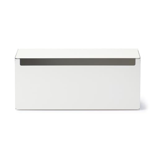 MUJI Steel Tap Storage Box Flap Type White Gray Width 32 x Depth 10 x Height 14c