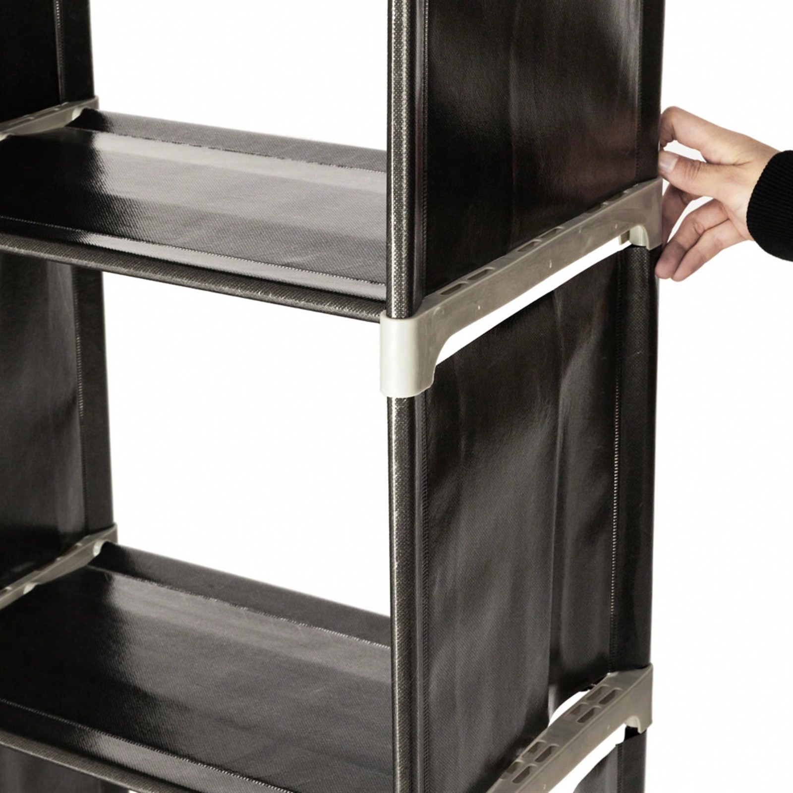 3 Tiers 9 Compartments Storage Shelf Black