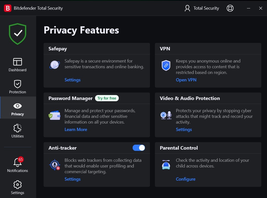 Bitdefender Security - 1 Year For 10 Devices (Win,MAc,Android) Protection