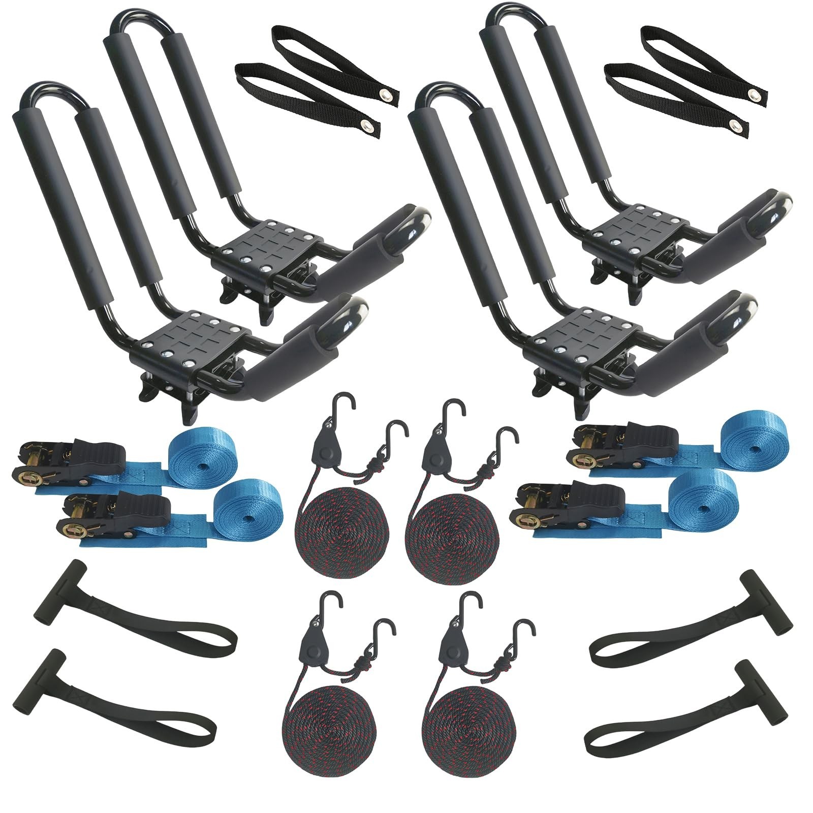 2-Pack Kayak Roof Rack Carrier - Heavy-Duty J-Style Crossbar Mount | Heavy-Du...