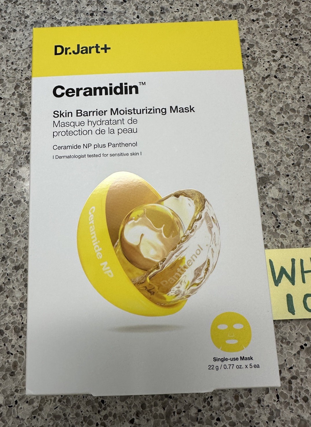 Dr. Jart+ Ceramidin Skin Barrier Moisturizing Mask Qty 5 Set EXP 1/2027 SEAL $50