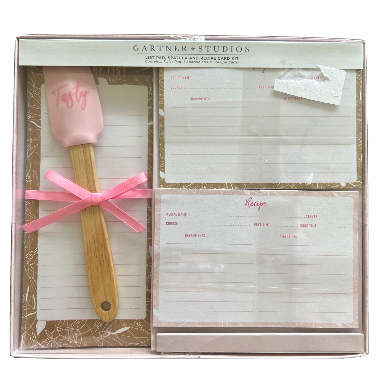 Gartner Studios List Pad, “tasty” Spatula And Recipe Card Kit
