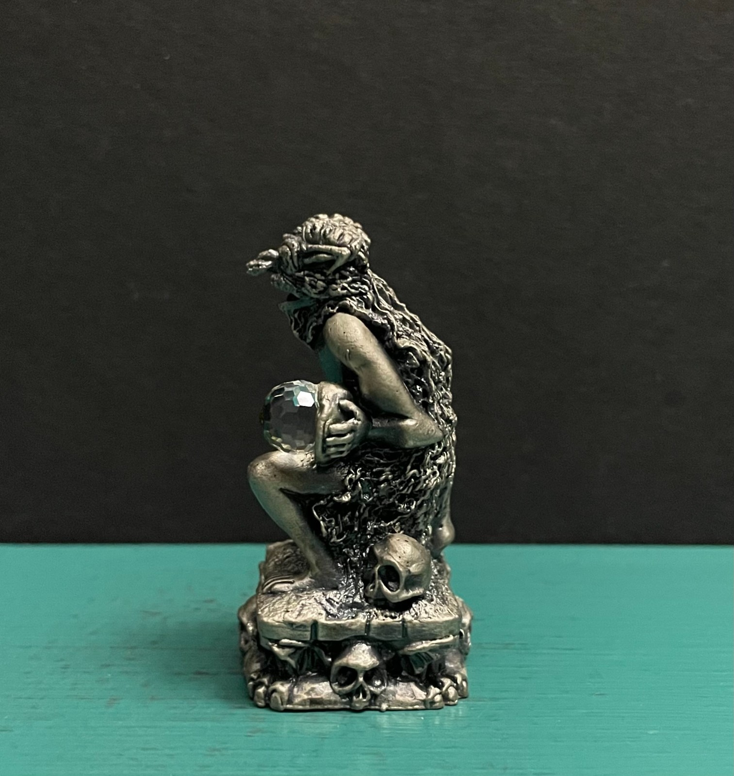 Gorham Tudor Mint Pewter Demon Beast Creature Magic Crystal Chess Figurine D&D