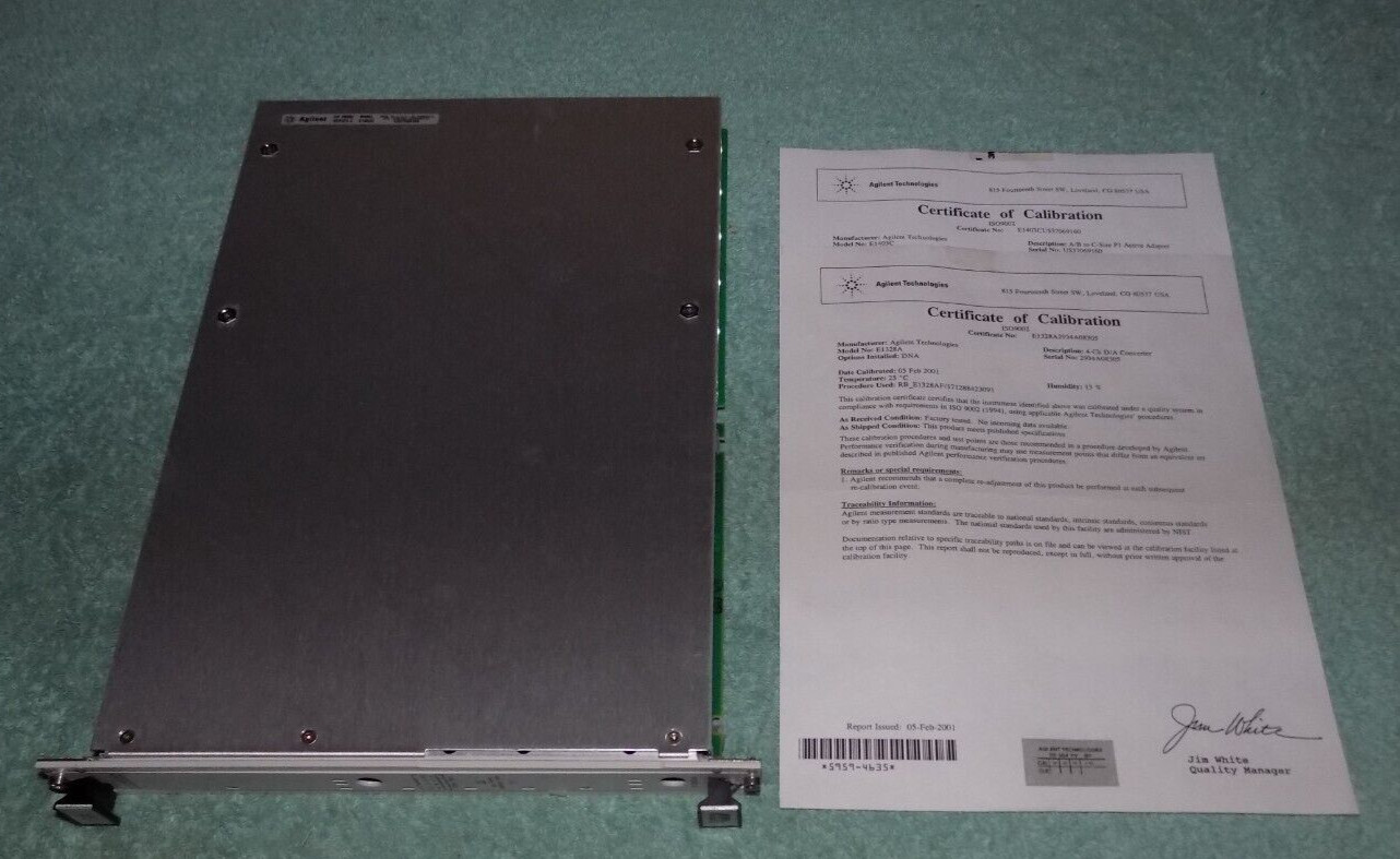 New Agilent E1328A 4-Channel D/A Converter in New E1403C Adapter & Calibration