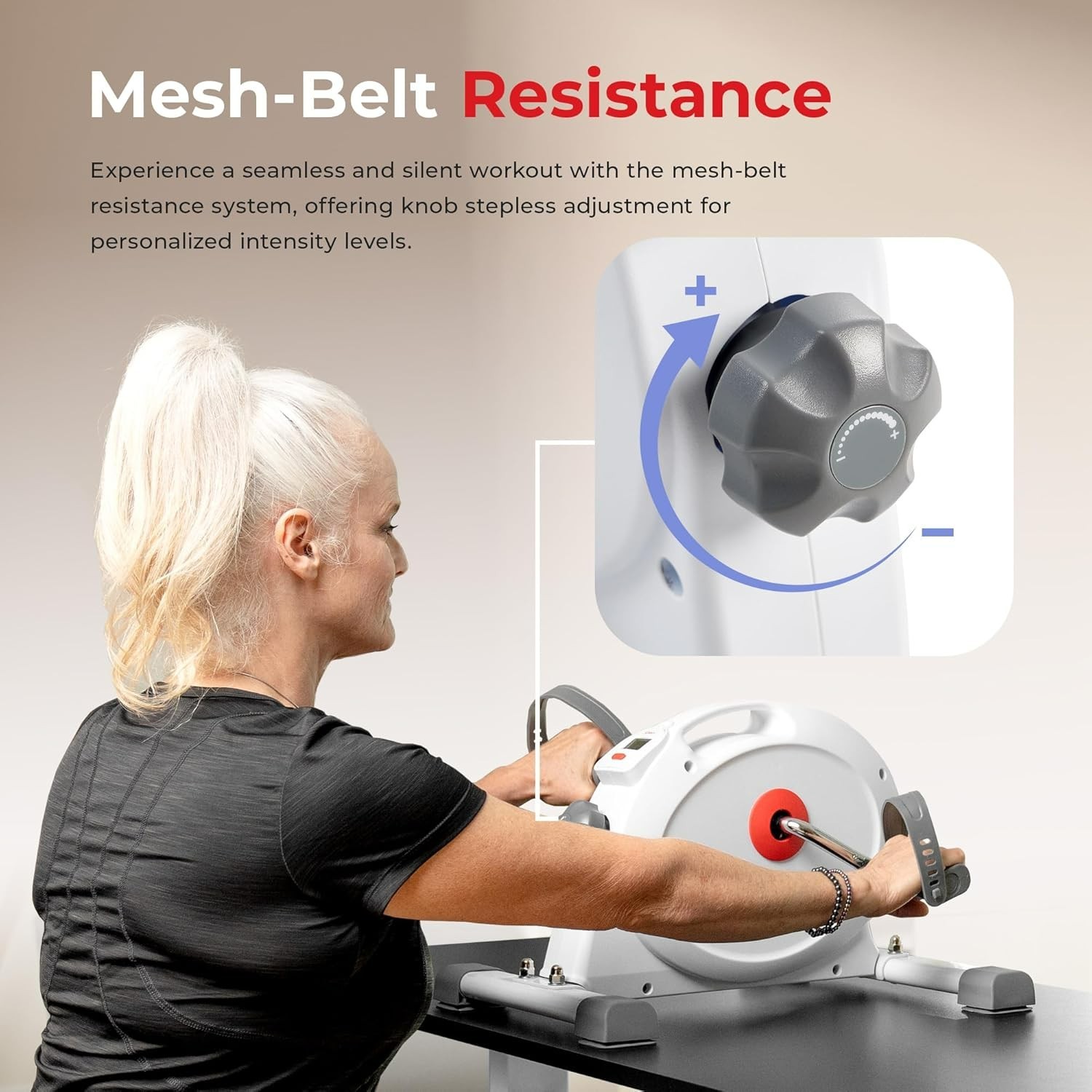 Ergonomic Under-Desk Pedal Exerciser - Quiet, Adjustable Resistance & App Access