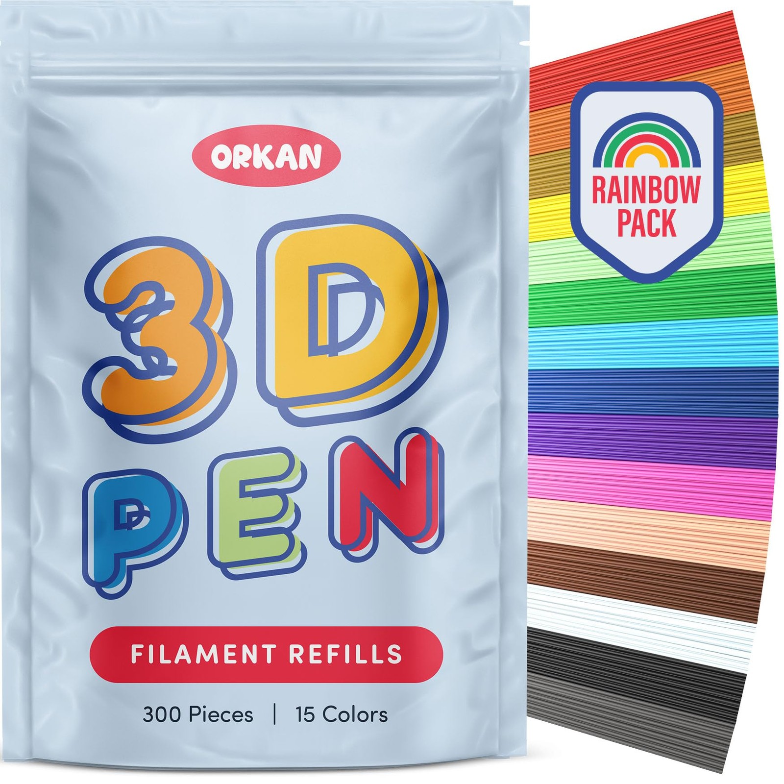 300 x 3D Pen Filament Refills | Only Compatible with The 3Doodler Start+ | 15...