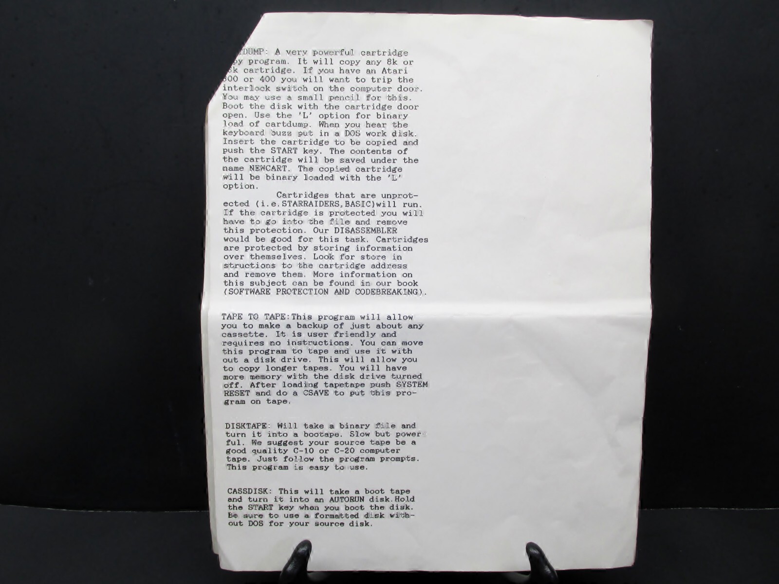 Pirate's Treasure Chest by Gardner Computing, Descriptions of 17 Programs, 1984