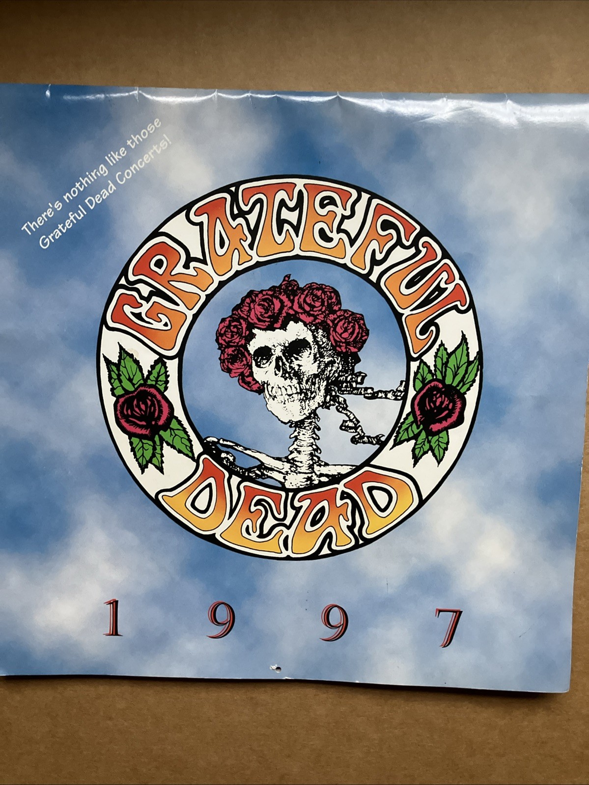 Grateful Dead 1997 Wall Calendar Vintage Skull & Roses Art Unused