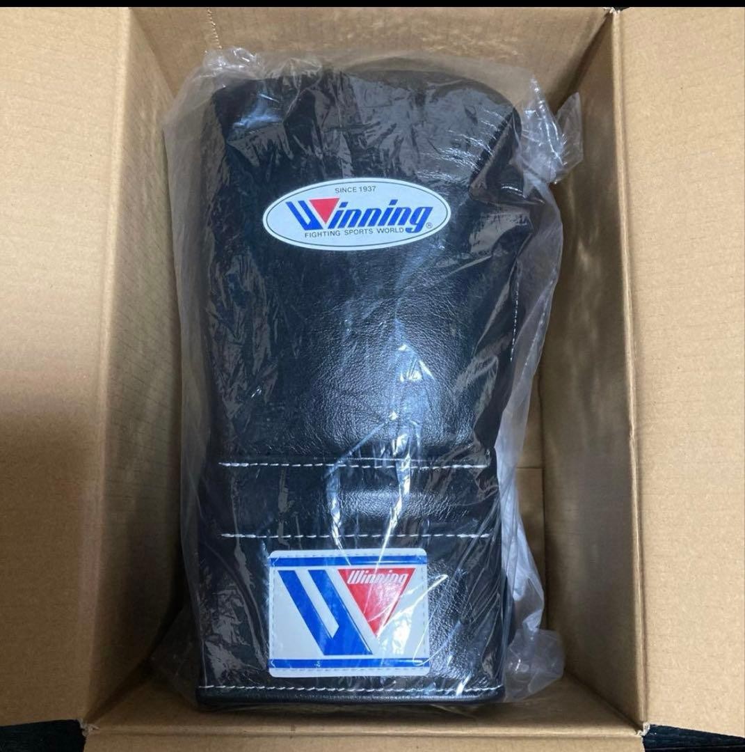 WINNING Boxing Gloves 14 oz MS-500 Black Lace Up String type Authentic Japan