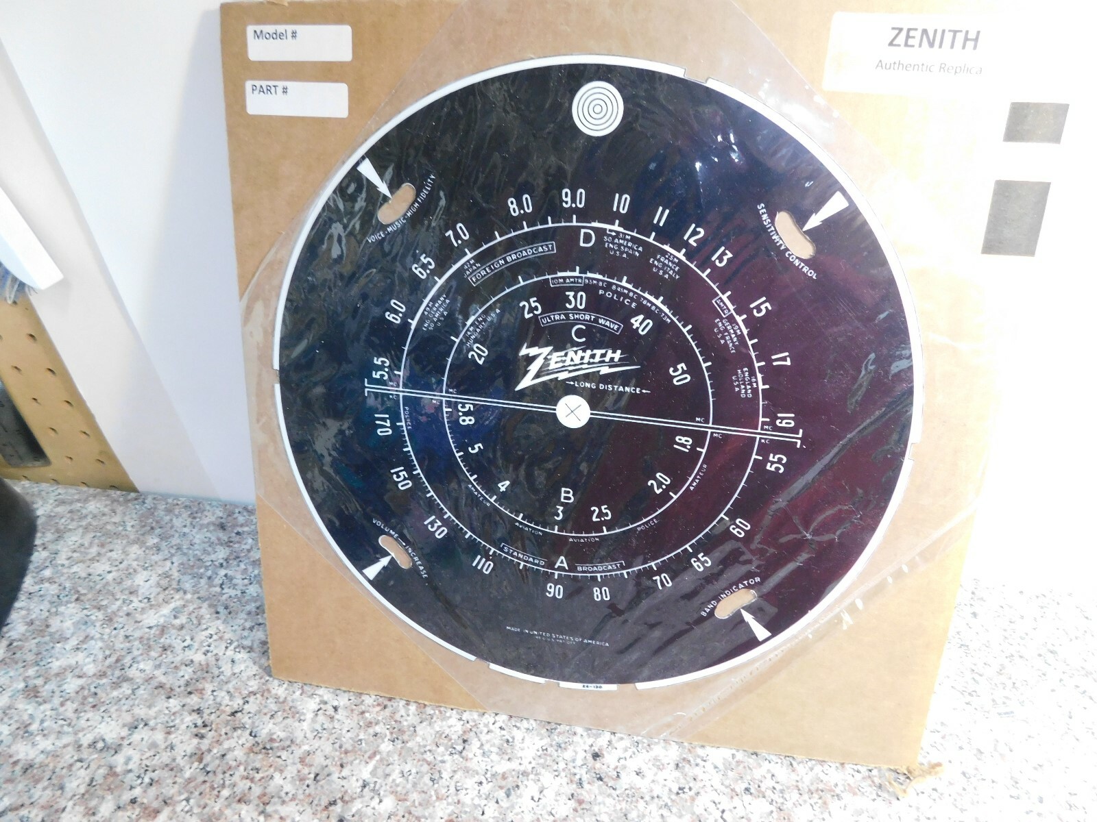 Authentic Vintage Replica Zenith RADIO DIAL #26-130  for 12u158, 12u159