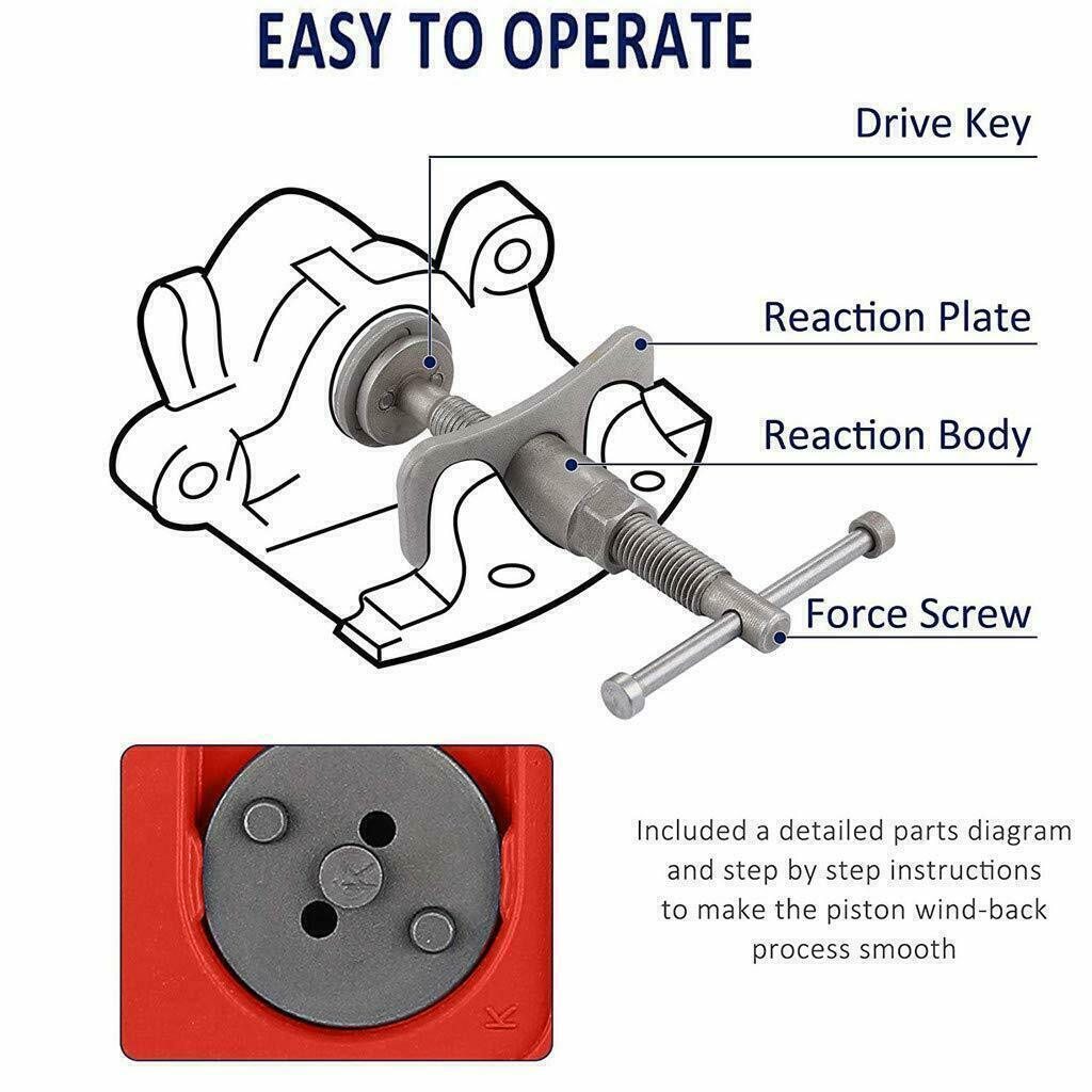 22PCS Universal Disc Brake Caliper Rewind Brake Piston Wind Back Tool Kit USA