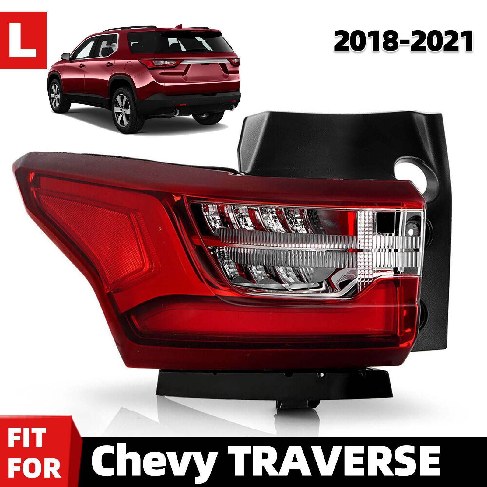 LED Tail Light For 2018-2021 Chevrolet Traverse Brake Lamp Left Driver 84990362