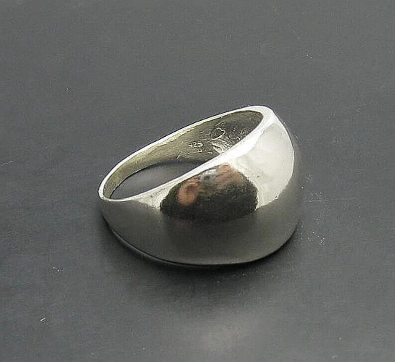 Plain 925 Sterling Silver Band Statement Meditation Handmade Ring All size