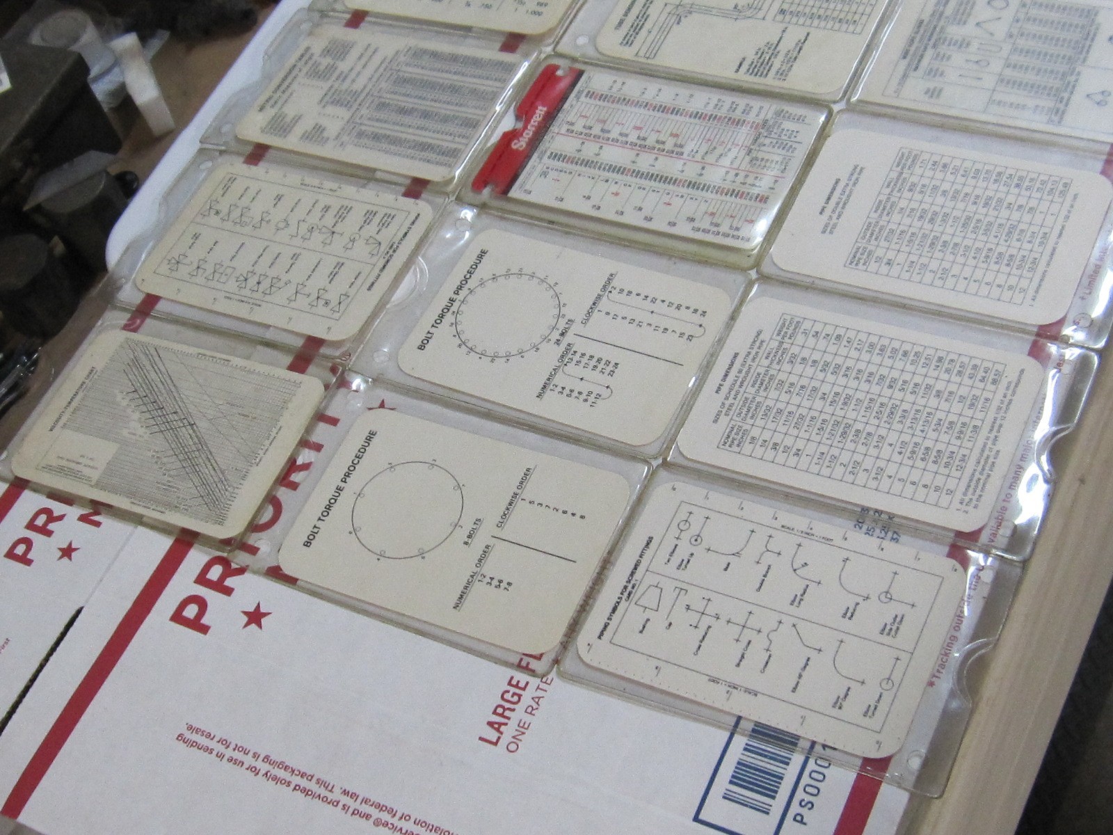 Vintage Shop Technical Reference Cards 18 Two Sided & Sleeved U.S.A.