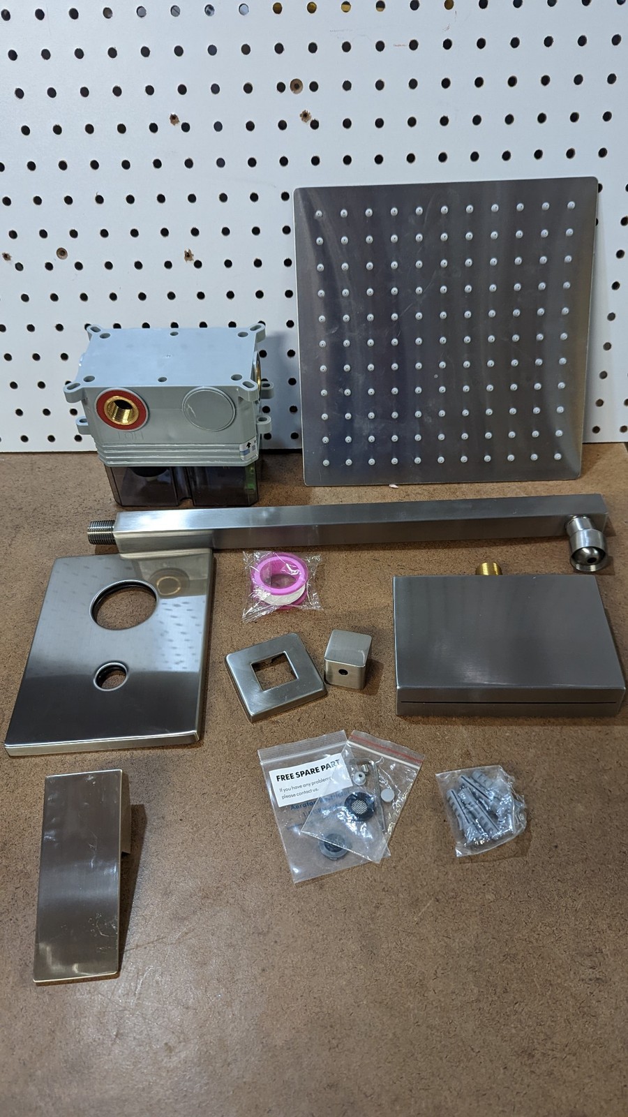 KES Tub and Shower Faucet Set Shower 10" Rainshower XBN6240-BN