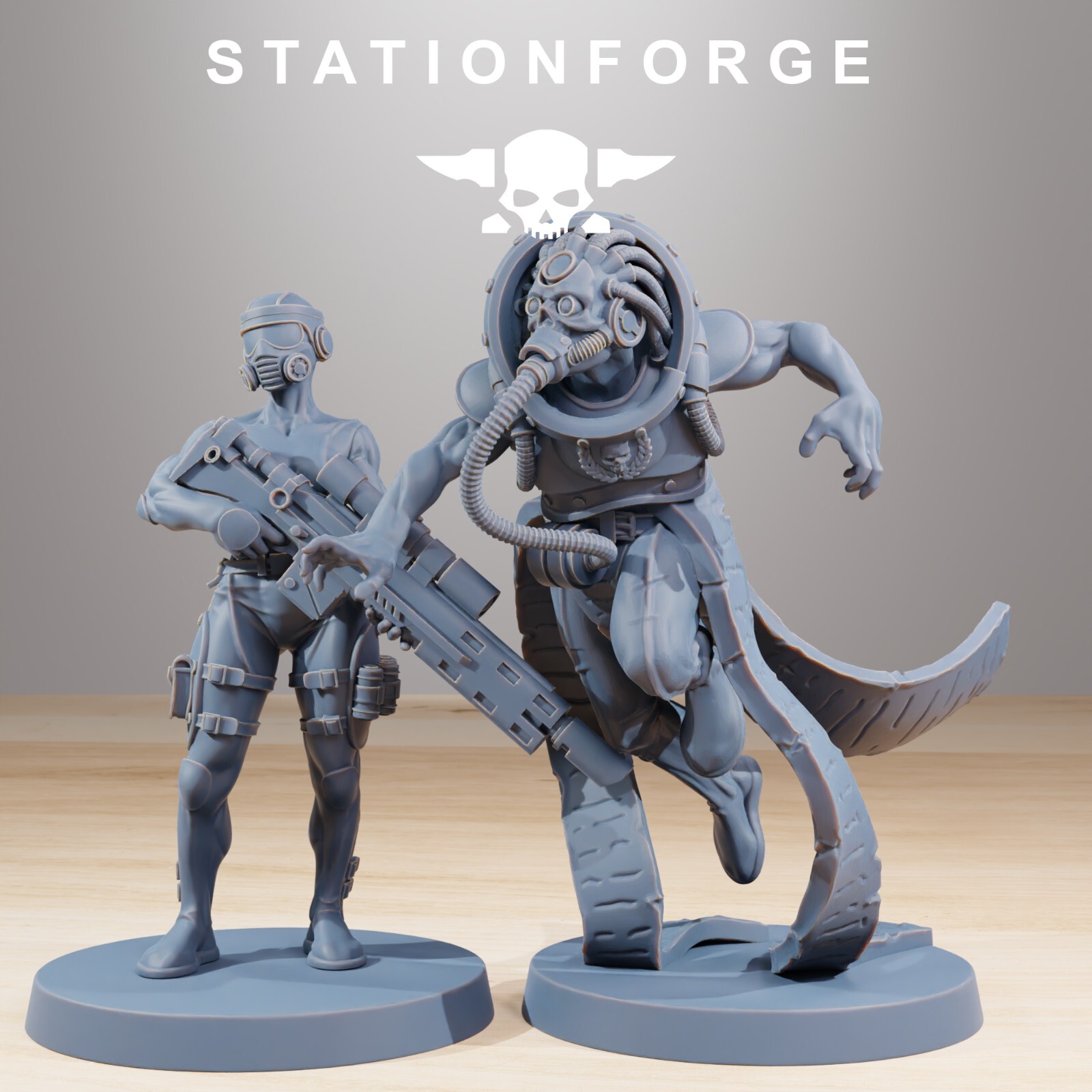 GrimCorp Bounty Hunters from Station Forge 32mm