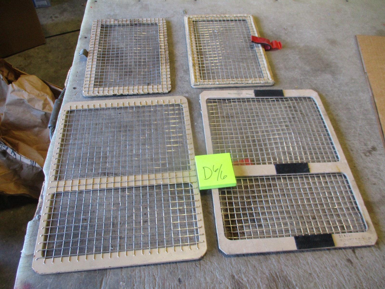 4 Stainless Wire Mesh Screen Panels for Military Vehicle or Equipment