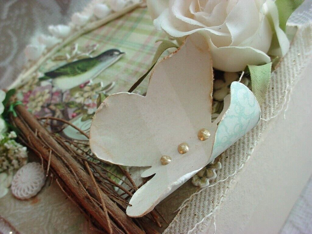 Handcrafted Trinket Keepsake Box Bird Motif Embellished