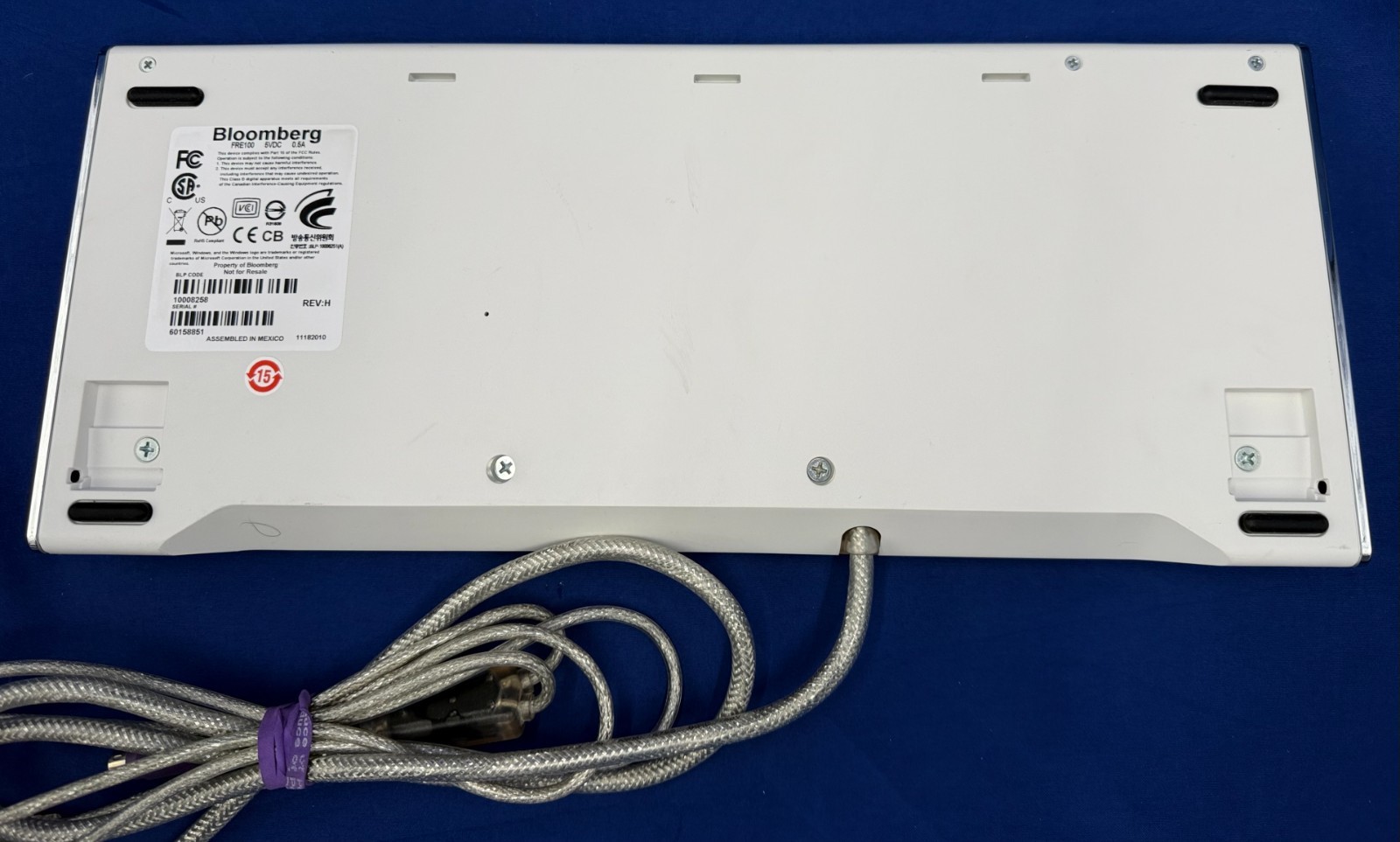 Bloomberg FRE100 Starboard Financial Terminal Keyboard White TESTED
