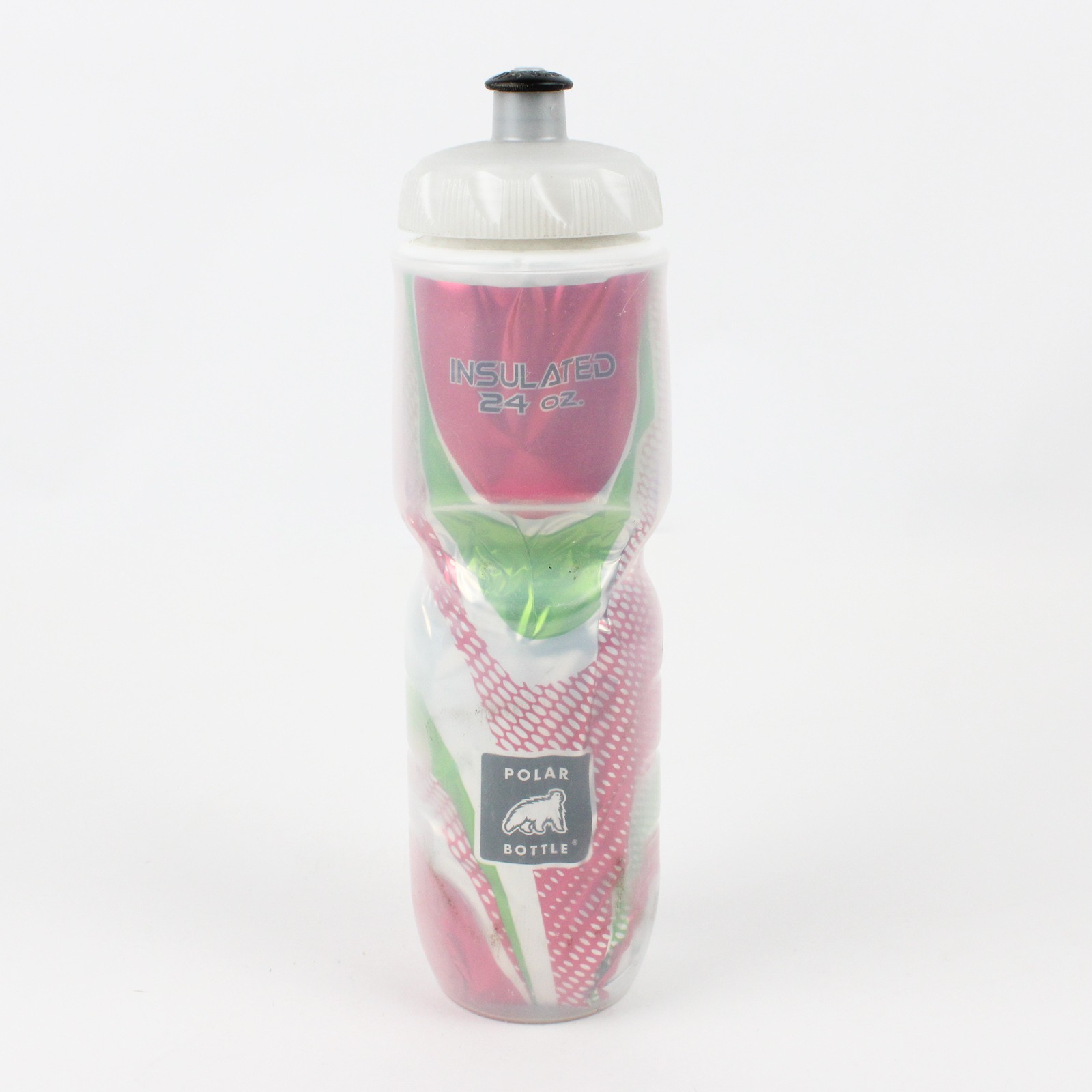 Polar Bottle Insulated Sports Water Bottle 24 Oz Pink/Green/White 10.75" Tall