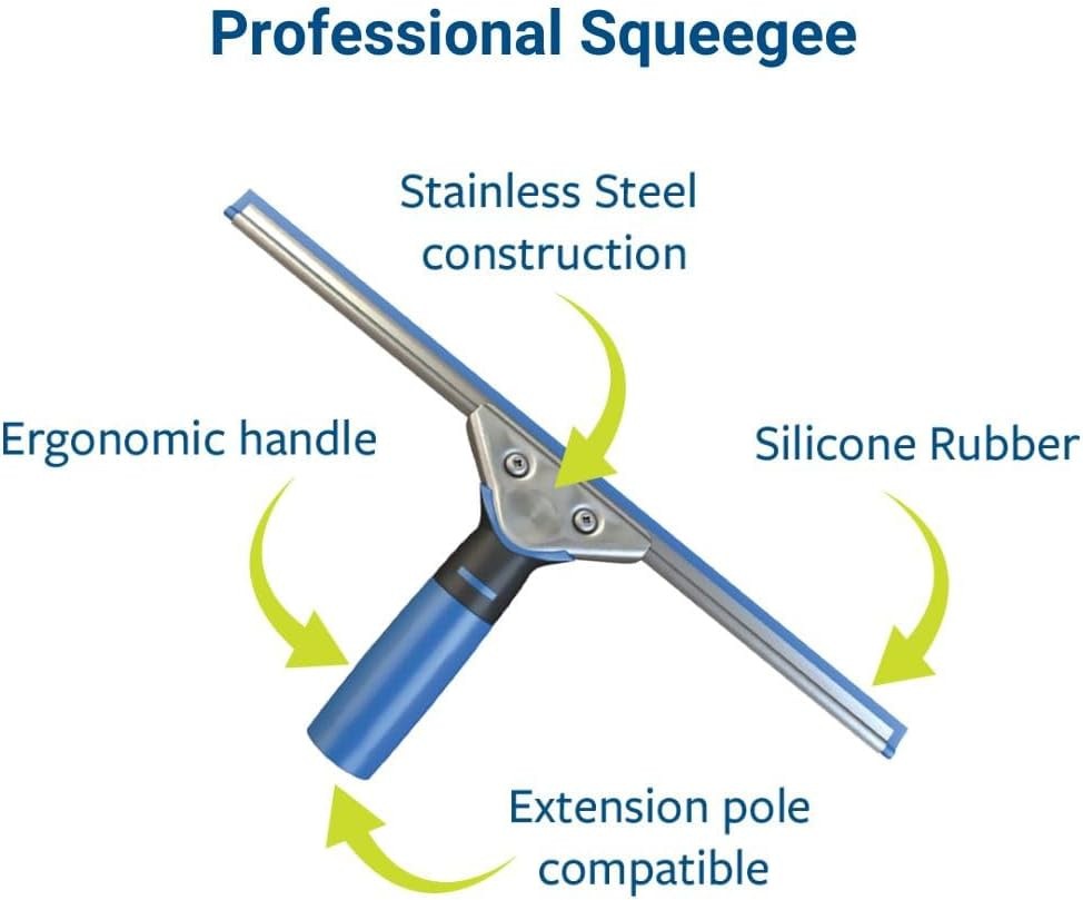 EnduroShield Professional Squeegee & Window Washer Cleaning Combo | Professio...