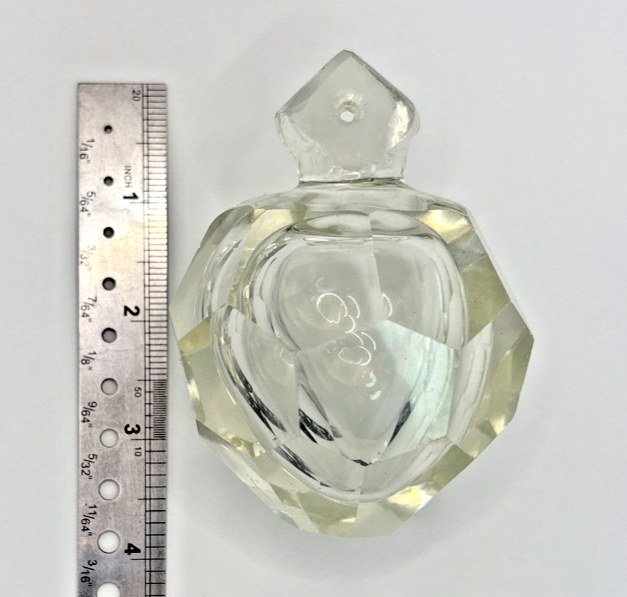 Antique Clear Cut Prism Crystal Chandelier Lamp Parts Suncatcher Crafts 3-3/4"