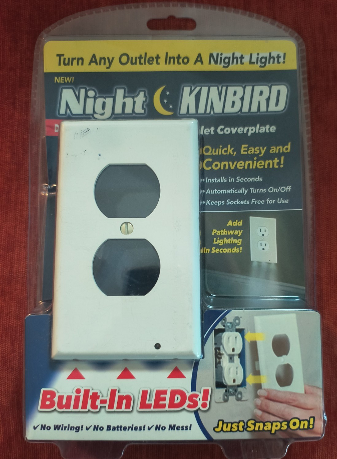 GENUINE NIGHT KINBIRD, LIGHTED WALL OUTLET  Night Light,  NEW