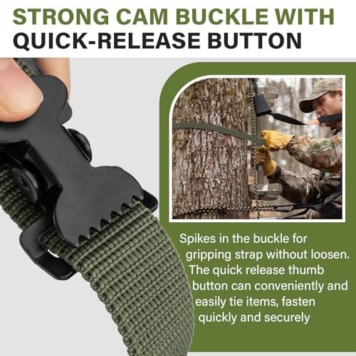Utility Straps for Tree Stands - Climbing Stand Stabilizer & Backpack Straps - 2