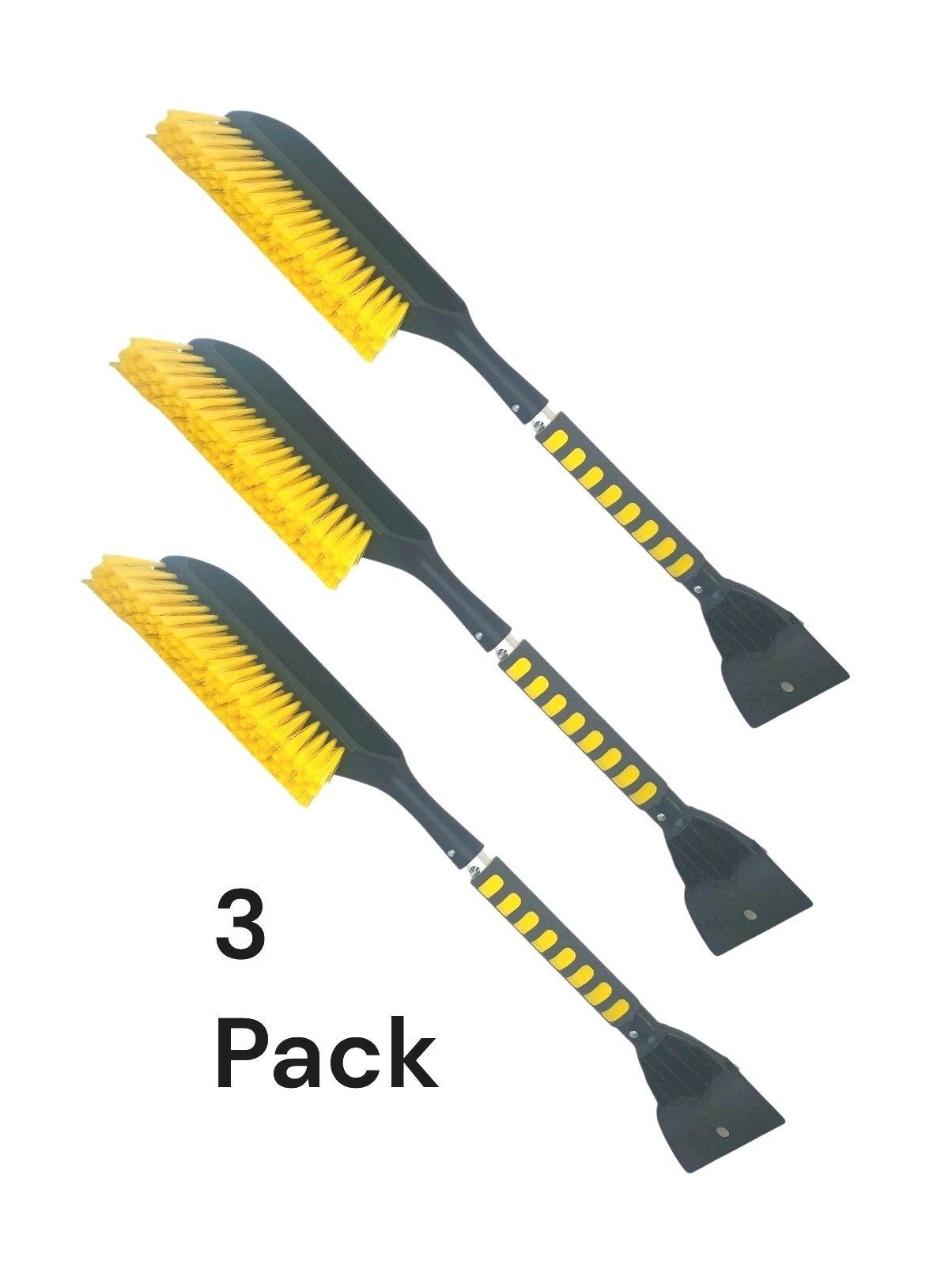 3Pack 27" Snow Brush And Ice Scrapers for Car Windshield Detachable Heavy Duty