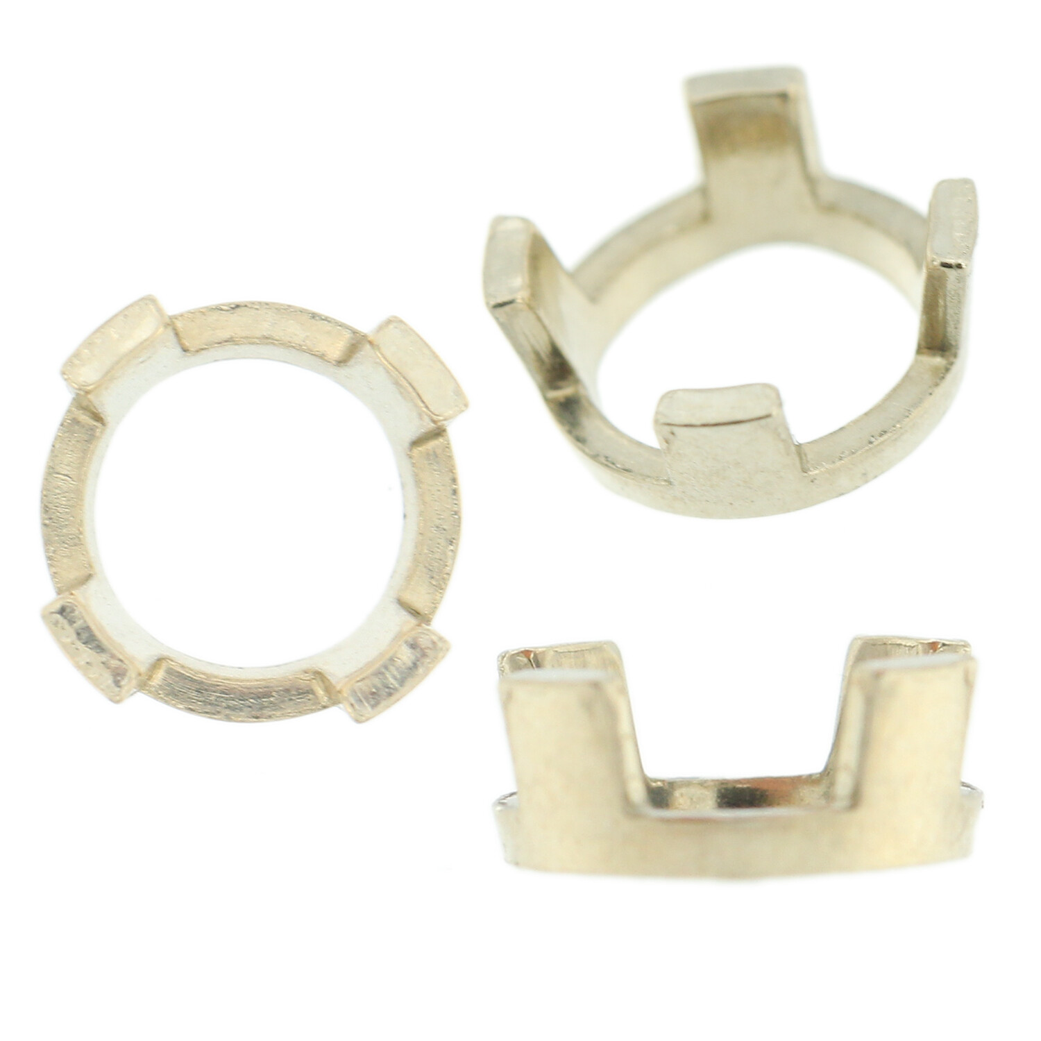 14K White Gold Round Low Base Head Setting Mounting 4 Prong 0.03ct - 2.00ct USA