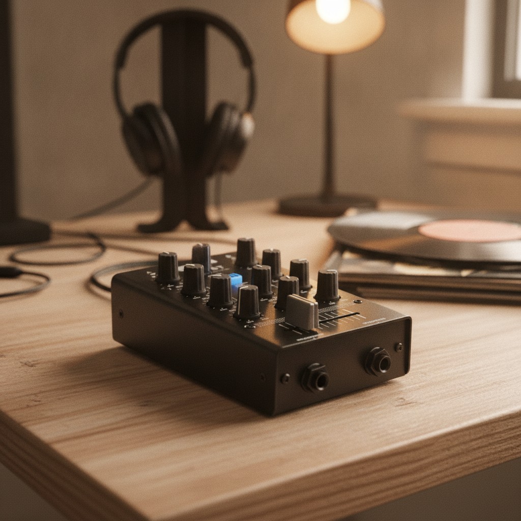 Portable Bluetooth DJ Mixer – 2-Channel Mini Audio Mixer with Wireless Input,...