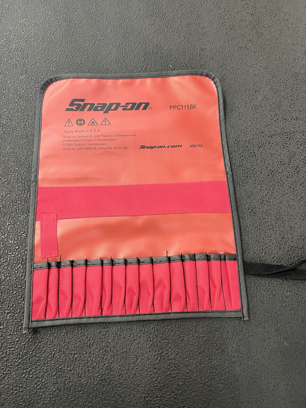 Snap-On Tools KB2182 Pouch for Punch and Chisel Set 16pc PPC715bk Red Kit Bag