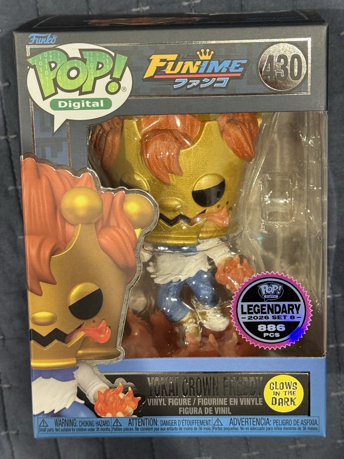 Funko Pop Digital LE 886 Yokai Crown Freddy Funko Glows In Dark Exclusive