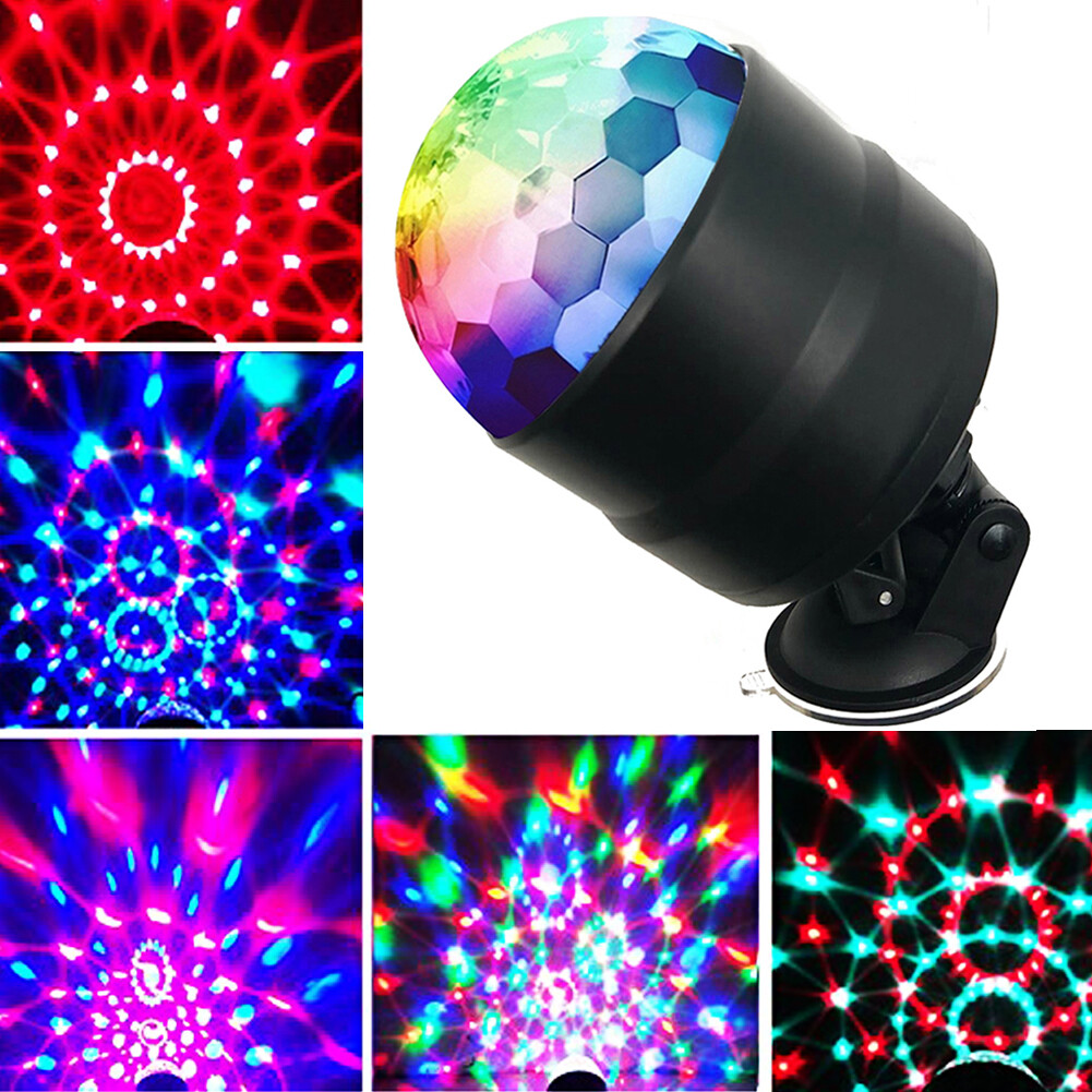 Stage Light 4 Watts RGBP LED Flash Party Light Crystal Disco Ball RC Rotating