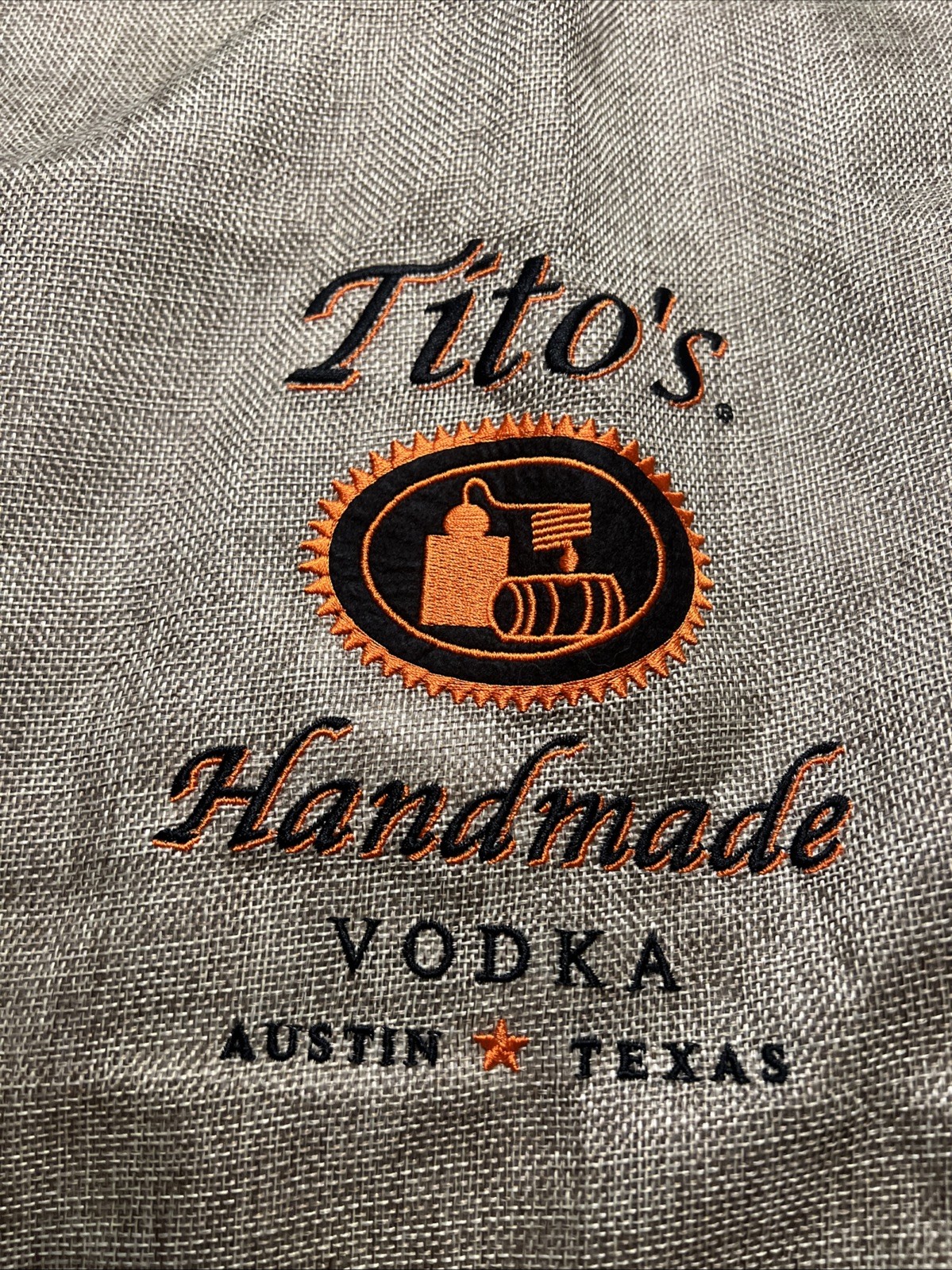 Tito's Handmade Vodka Canvas Drawstring Backpack Bag