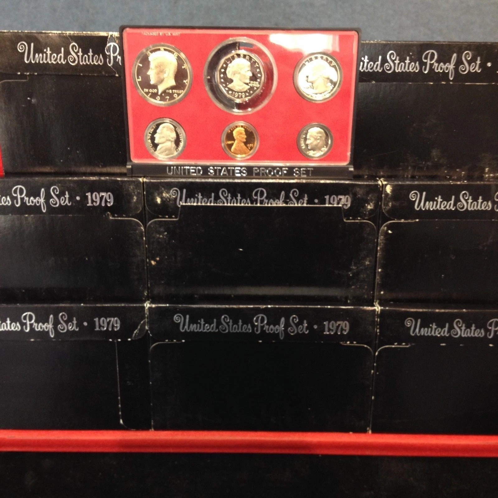 1979-S US Mint Proof Set S.B. Anthony, Kennedy Half OGP Government Packaging COA