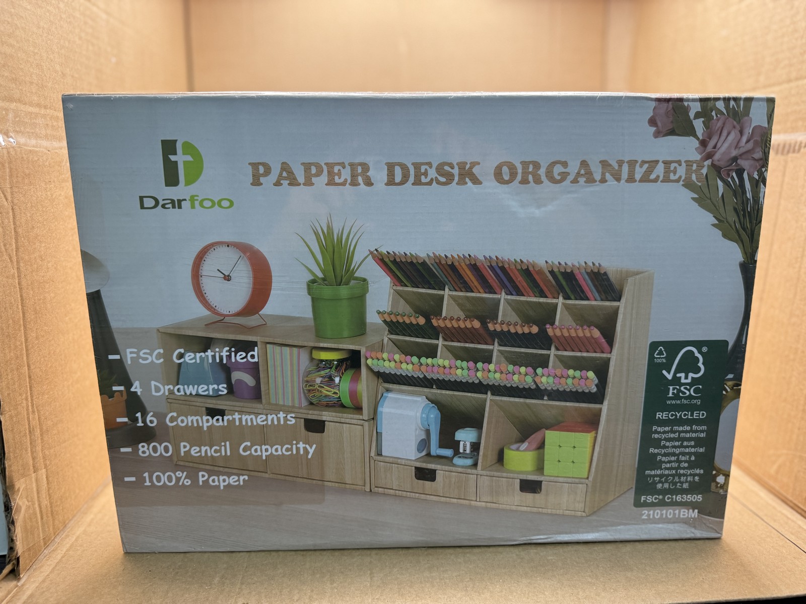 Darfoo Paper desk organizer