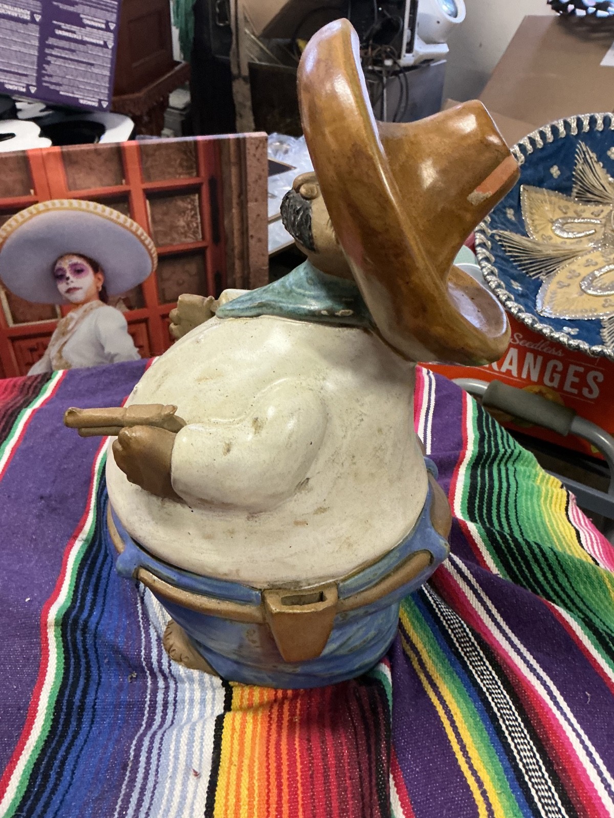 RARE Rodo Padilla bandits sculpture tequila bottle ( empty)