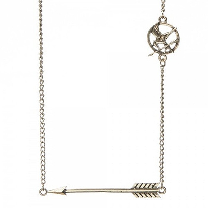 The Hunger Games Movie: Mockingjay Gold Toned Arrow Necklace LICENSED NEW UNWORN
