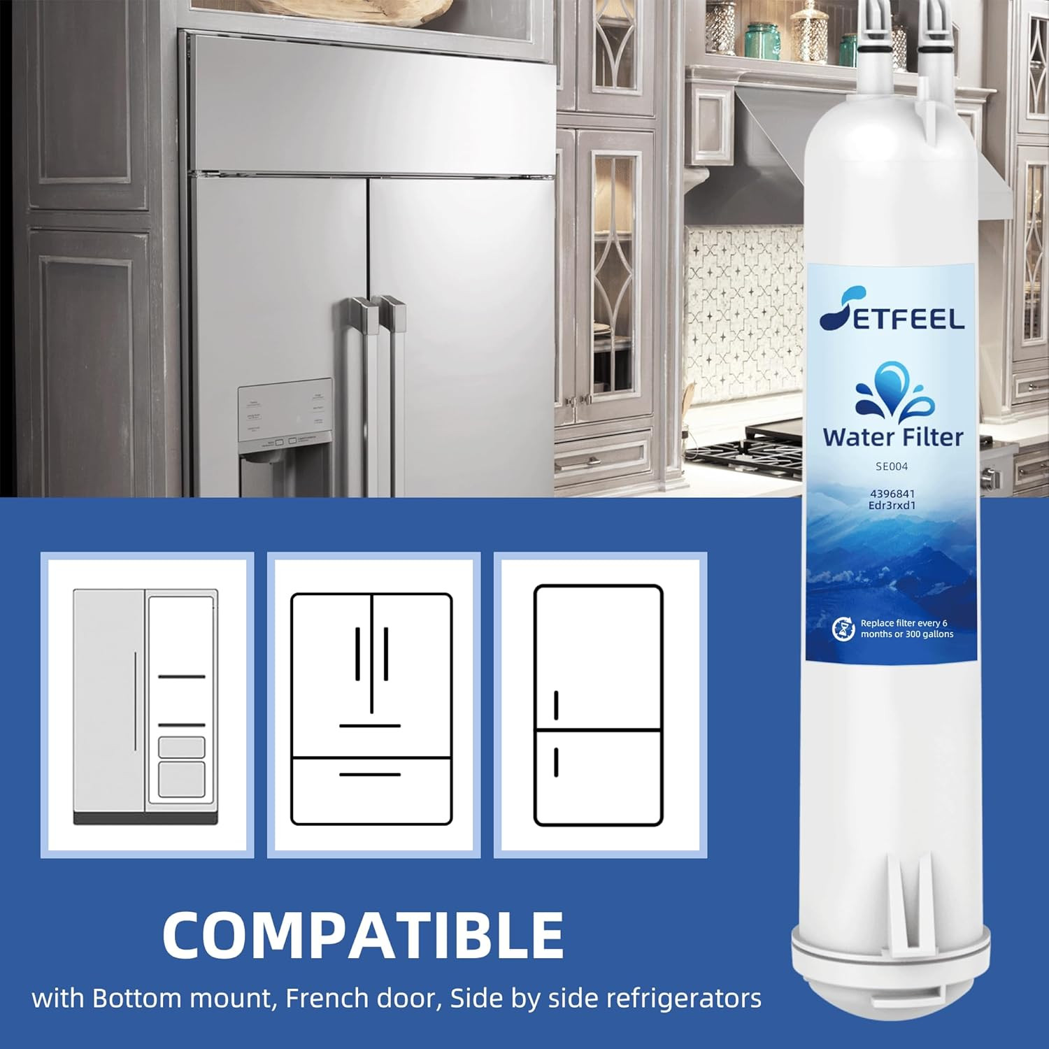 9083 Water Filter Replacement for Kenmore Refrigerator, Compatible with Kenmore