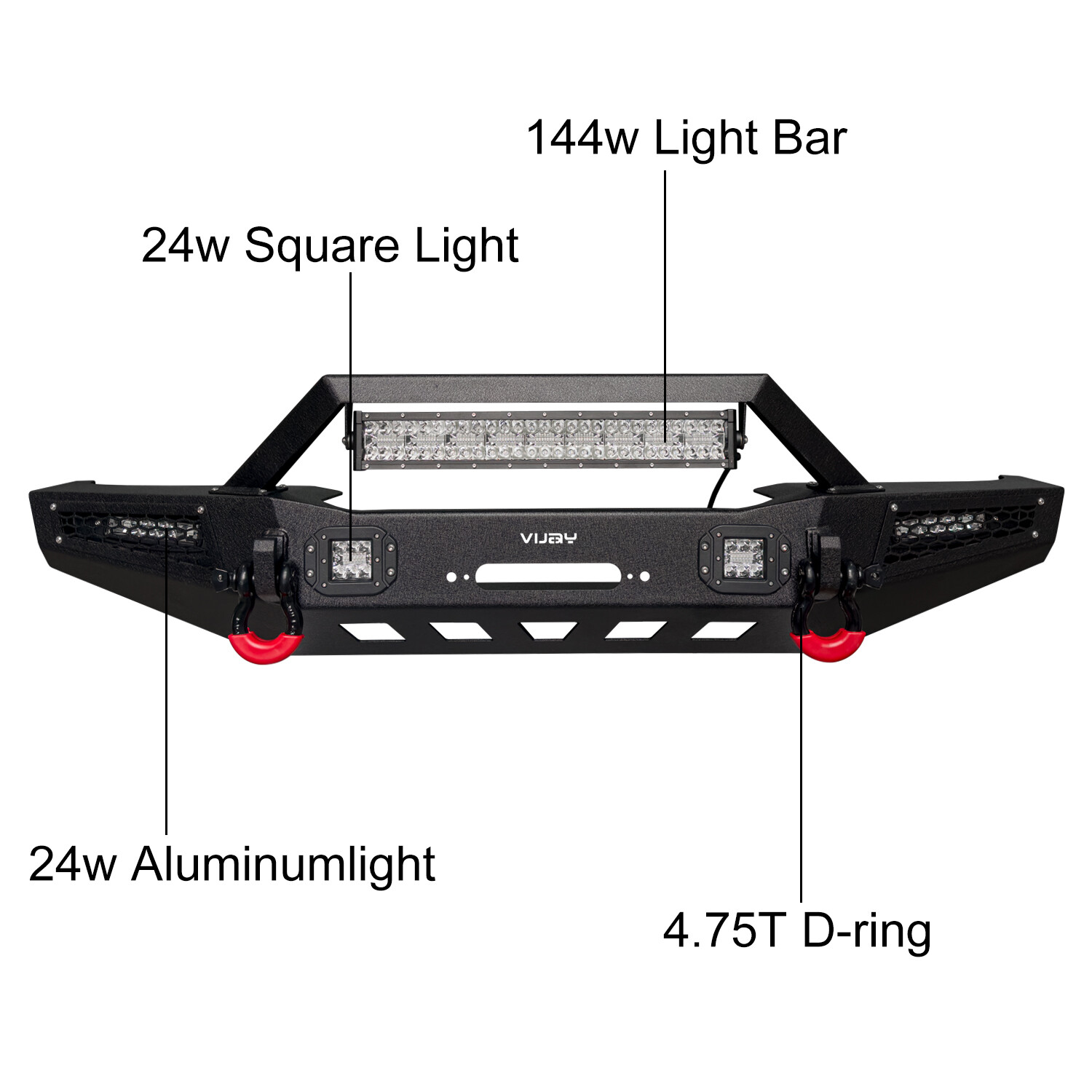 Steel Front or Rear Bumpers w/Winch Plate and Lights For Jeep Cherokee XJ 84-01