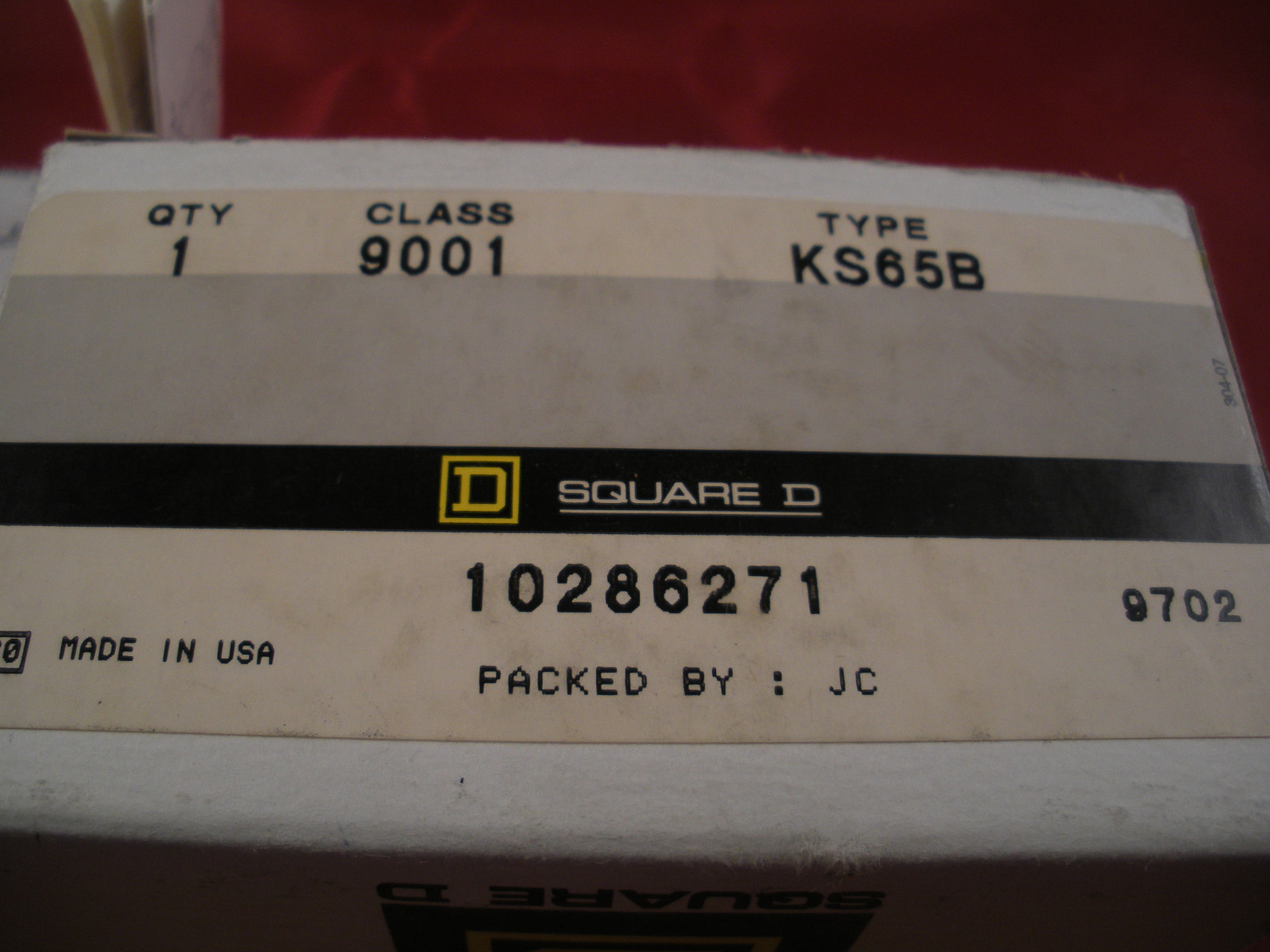 Square D 9001KS65B Selector Switch Operator 3 Pos Spring Return Left to Center