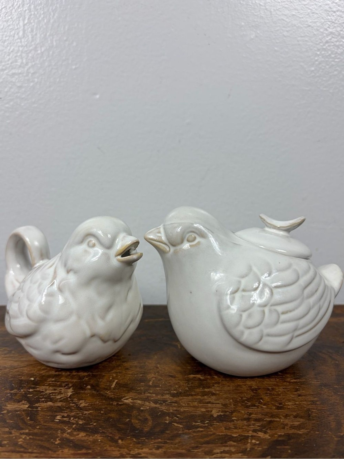 World Market White Ceramic Sugar & Creamer Set