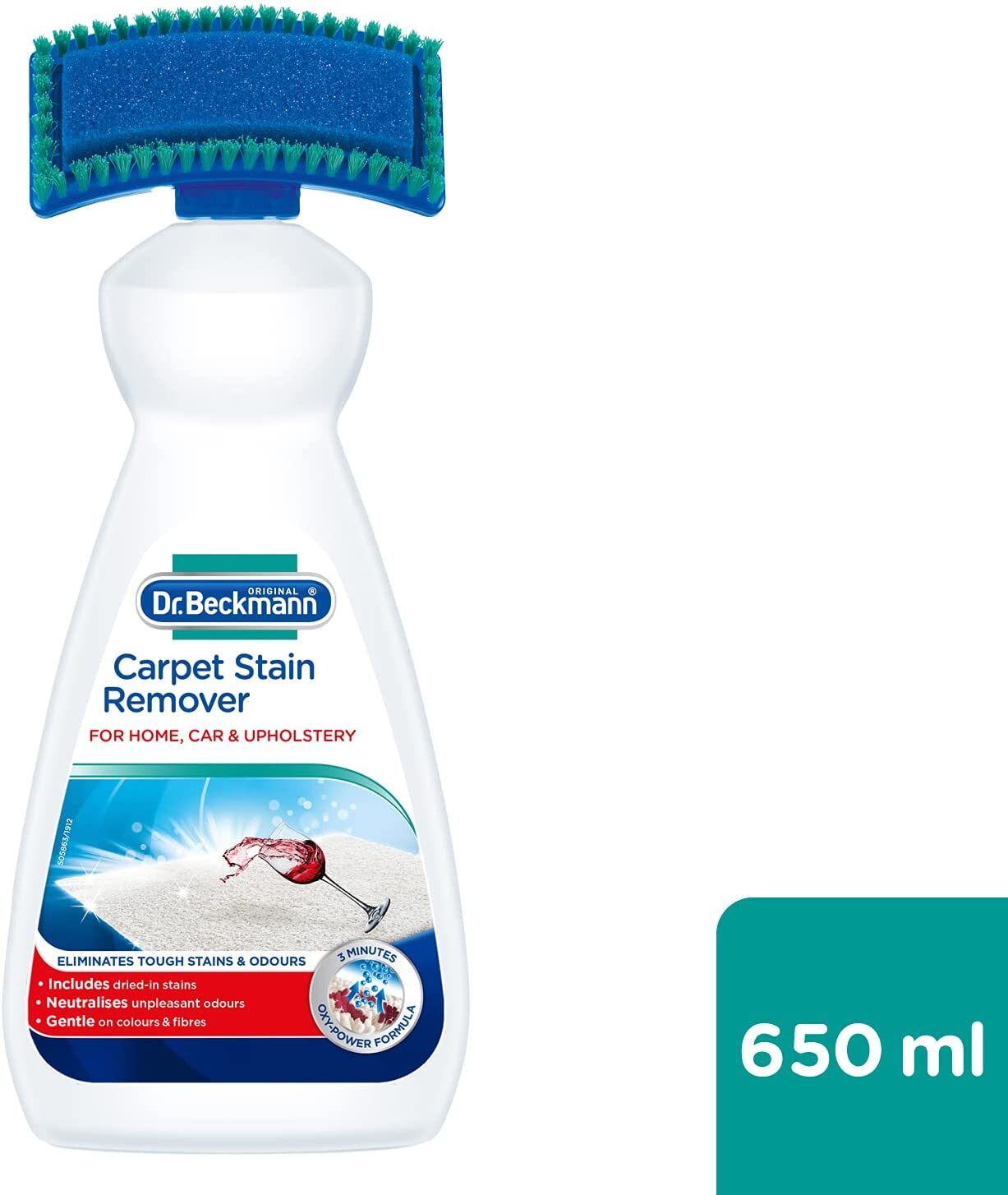 Dr. Beckmann Carpet Stain Remover With Cleaning Applicator Brush 650ml